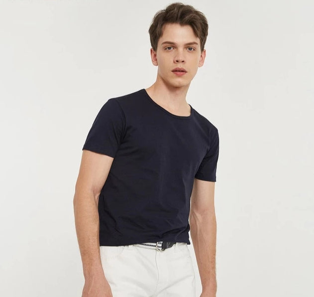 Plain Round Neck T-Shirt-ecomhunts