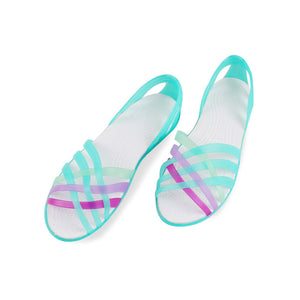 Multi Stripe Summer Sandals-ecomhunts