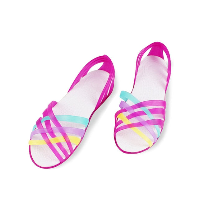 Multi Stripe Summer Sandals-ecomhunts