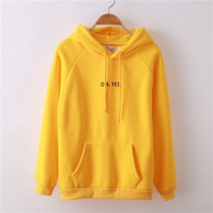 Solid Colour Hoodies For Women