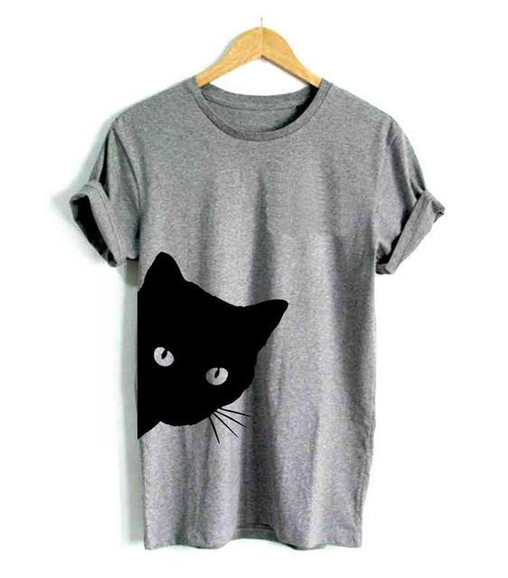 Cat Look Printed Shirt For Women