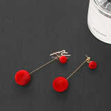 Women Plush Ball Earrings