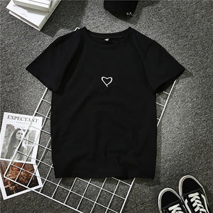 Plain Korean Style Women's T-Shirt