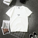 Plain Korean Style Women's T-Shirt