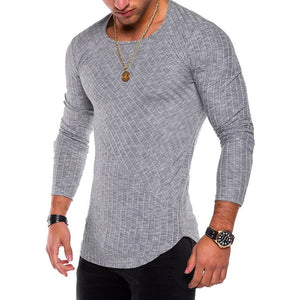 Long Sleeve Fitted Men's T-Shirt