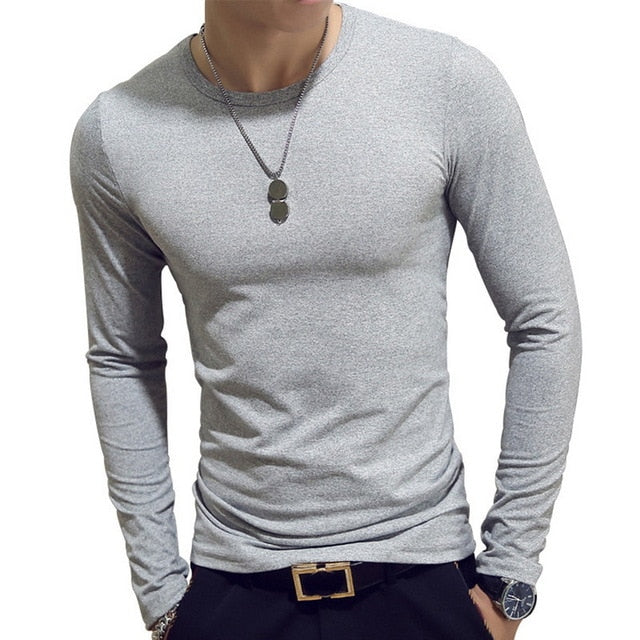 Long Sleeve Fitted Men's T-Shirt