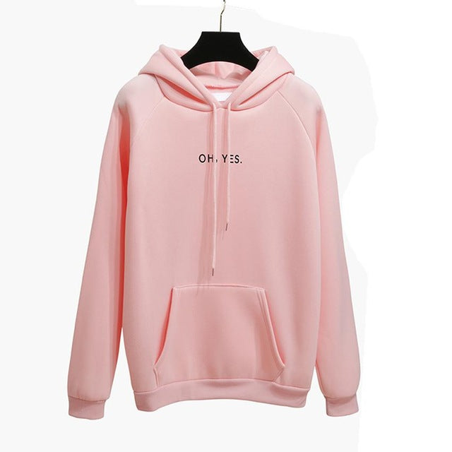 Solid Colour Hoodies For Women