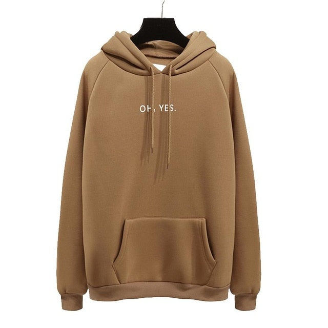 Solid Colour Hoodies For Women