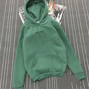 Solid Colour Hoodies For Women