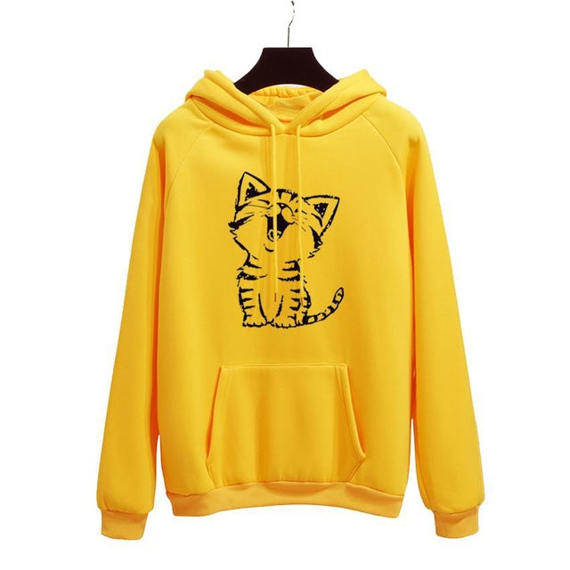 Solid Colour Hoodies For Women