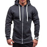 Zipper Hooded Sweatshirt for Men's