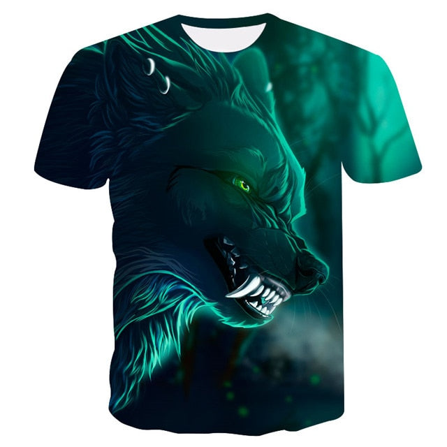 Men's Casual Wolf Style Shirt