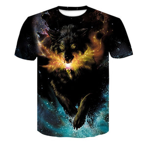 Men's Casual Wolf Style Shirt