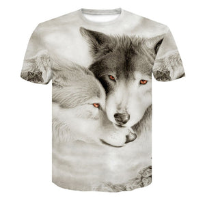 Men's Casual Wolf Style Shirt