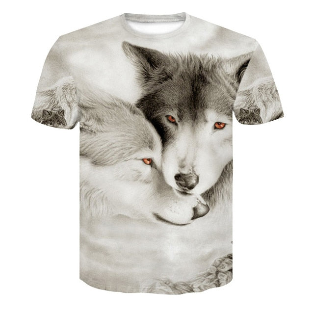 Men's Casual Wolf Style Shirt