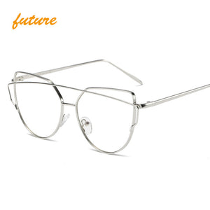 New Style Flat Lens Glasses For Women