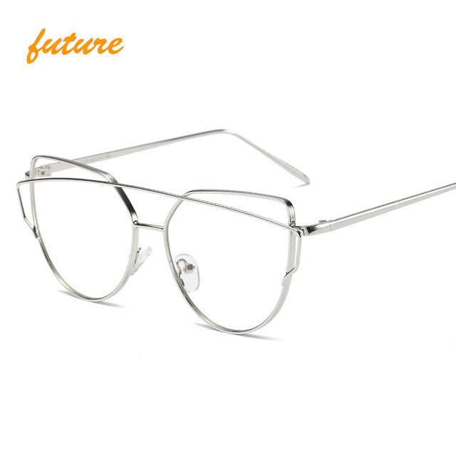 New Style Flat Lens Glasses For Women